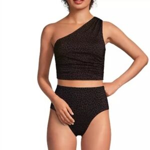 Brand New With Tags LANDS END ONE SHOULDER TANKINI TOP SZ 12